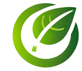 Icon of a green leaf inside of a circle showcasing sustainability from Specialty Machine.